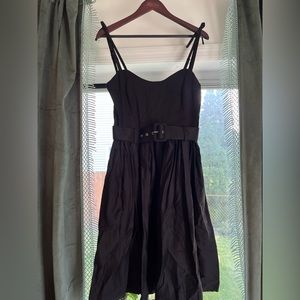 Collectif Vintage London Jade Plain Belted Swing Dress